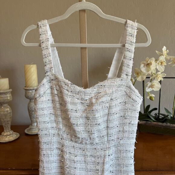 MISA Los Angeles Elke Tweed Midi Dress Medium NWT Metallic Revolve - Picture 6 of 9